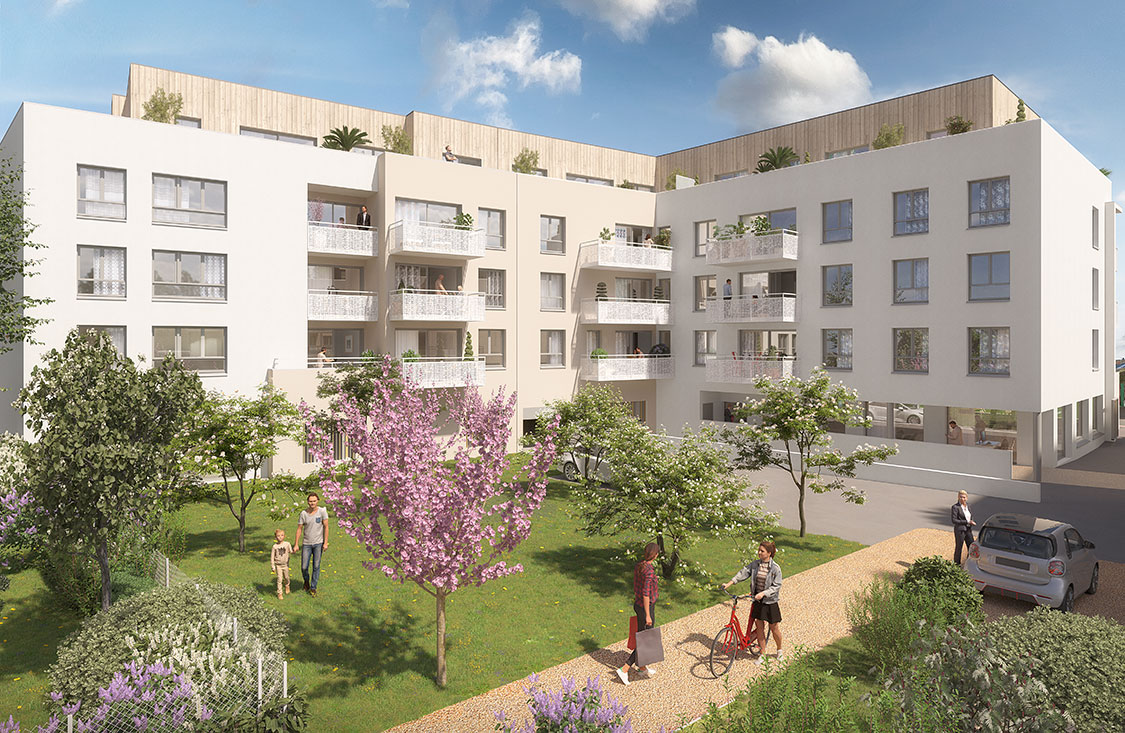 Programme immobilier neuf Sotteville-Lès-Rouen – Le Jardin d&rsquo;Adélaïde – Bâtiment B