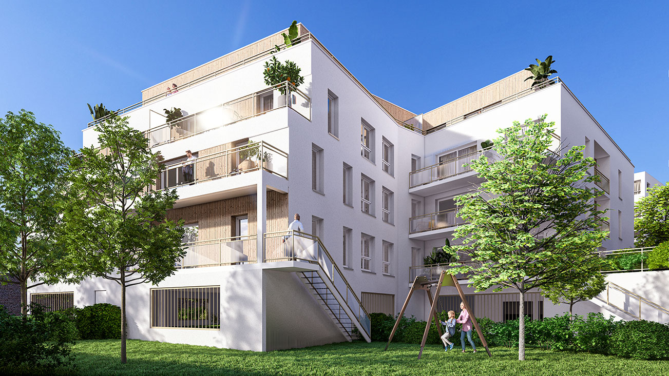 Programme immobilier neuf Rouen – Parc Mustel – bât B ATOME